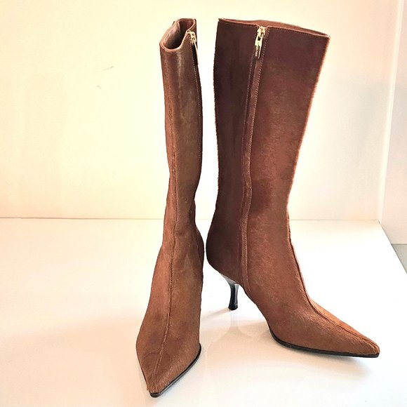 Sergio Rossi Shoes - SERGIO ROSSI Pointy Pony Hair Boots -BRAND NEW!